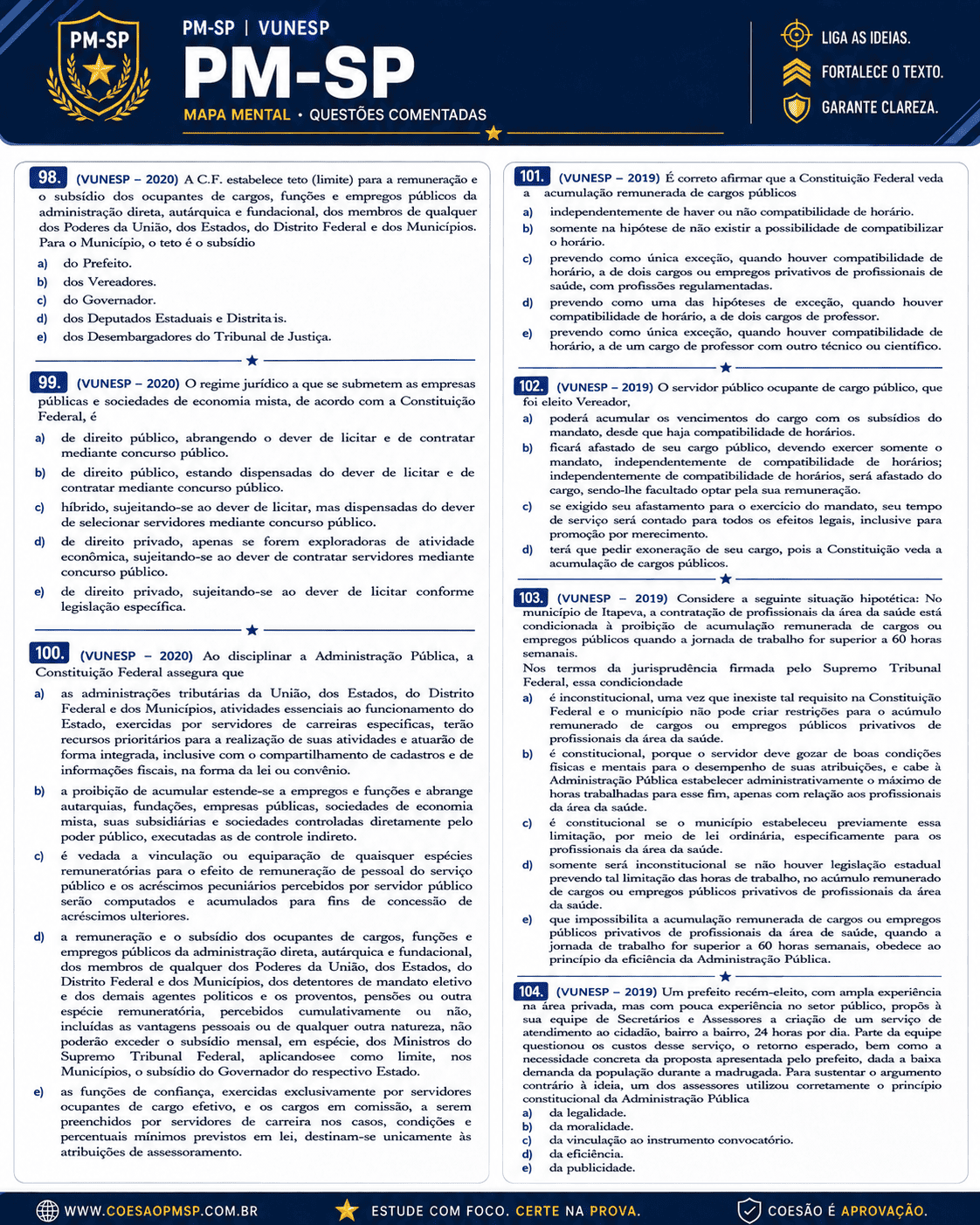 Amostra de simulado de Matemática PM-SP 2026