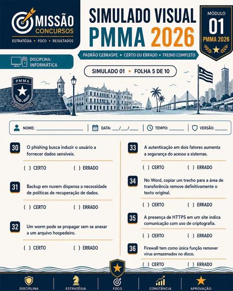 Amostra visual do material de preparação para a PMMA 2026